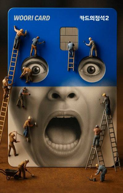 우리카드가 생성형 AI만을 활용, 디자인해 출시한 카드의정석2 광고가 인기를 끌고 있다.