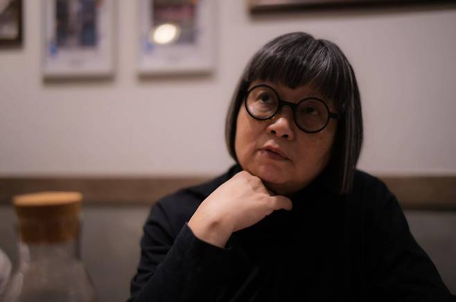 2014년 홍콩 우산혁명을 소재로한 소설 <동생>을 펴낸 작가 찬와이. ⓒChan Wai