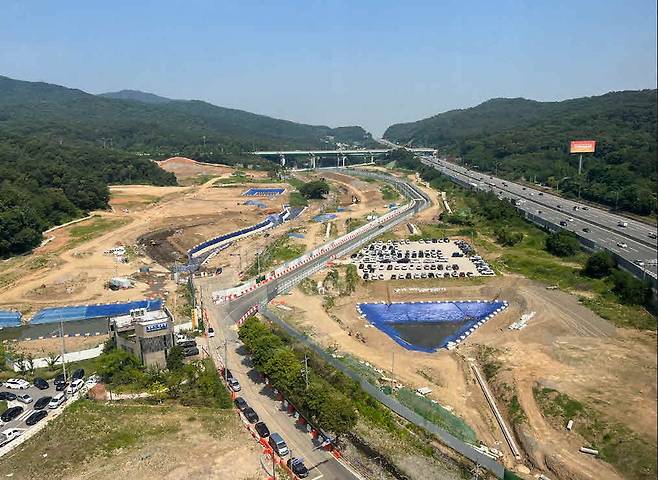 경기주택도시공사(GH)가 조성 중인 제3판교테크노밸리 내 기업용 자족시설용지. GH