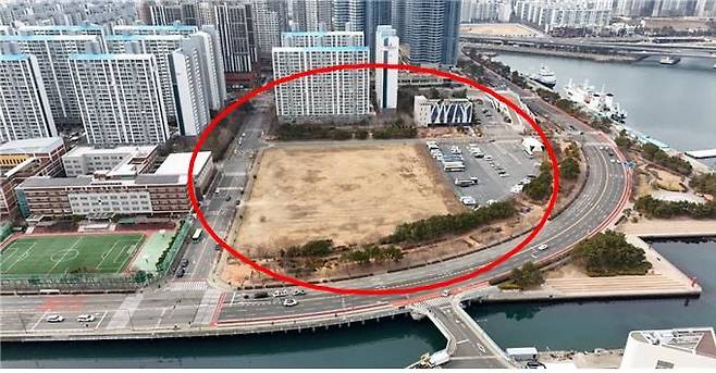 [부산=뉴시스] 부산 자율형 사립고 부지 1순위 남구 부지 전경. (사진=부산시 제공) 2025.06.17. photo@newsis.com *재판매 및 DB 금지