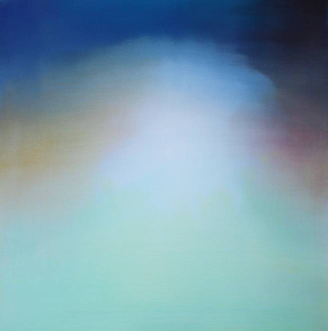 헬렌 B. 그로스만, '마술피리(MAGIC FLUTE)', 캔버스 위에 아크릴, 60x60cm, 2020. 김리아갤러리 제공