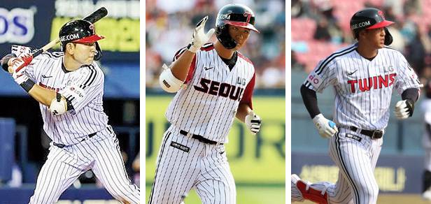 LG 이주헌,  이영빈, 송찬의(왼쪽부터). LG 트윈스 제공