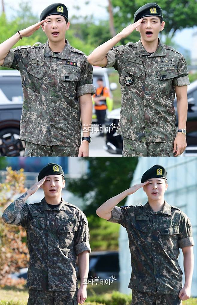 방탄소년단  RM, 뷔, 지민, 정국(왼쪽 위부터 시계방향). 사진| 스타투데이 DB