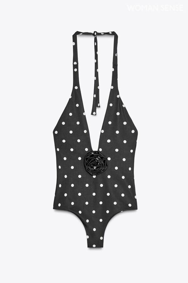 블랙 폴카 도트 수영복 5만9천9백원 자라