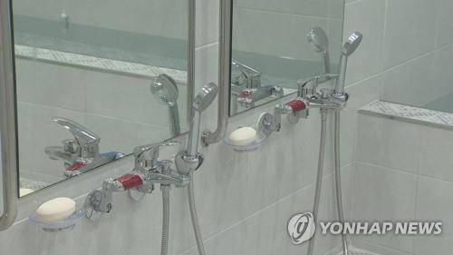 샤워장 [연합뉴스TV 제공. 재판매 및 DB 금지]