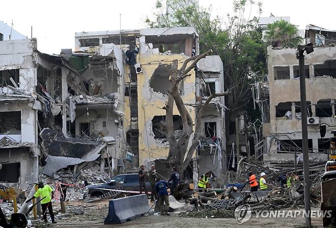 이란의 미사일 공격을 받은 이스라엘 텔아비브 [UPI=연합뉴스 자료사진. 재판매 및 DB 금지]