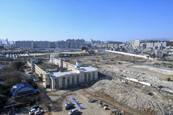 더현대 광주가 들어설 전방일신방직 부지. <광주일보 자료사진>