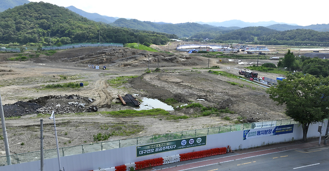 대구법원·검찰청 등이 들어설 예정인 대구 수성구 연호지구. 이윤호 기자