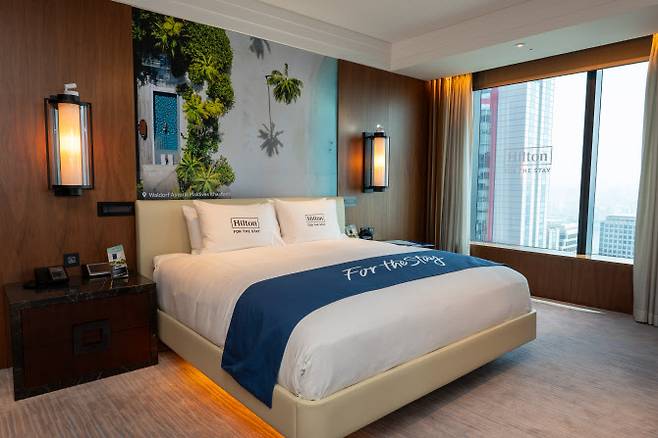 콘래드 서울 펜트하우스에 마련된 힐튼의 전시공간 (사진=힐튼 제공)