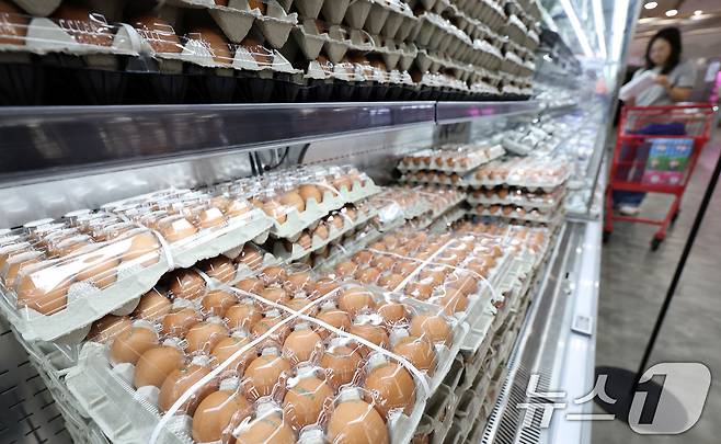 이날 서울의 한 대형마트에 계란이 진열된 모습. 2025.6.16/뉴스1 ⓒ News1 박지혜 기자