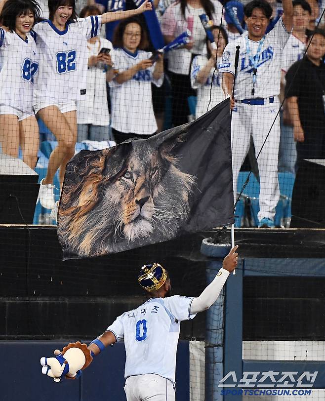 18일 대구 라이온즈파크에서 열린 두산-삼성전. 10회말 1사 1, 2루 디아즈가 끝내기 스리런포를 친 후 세리머니를 하고 있다. 대구=정재근 기자 cjg@sportschosun.com/2025.6.18/
