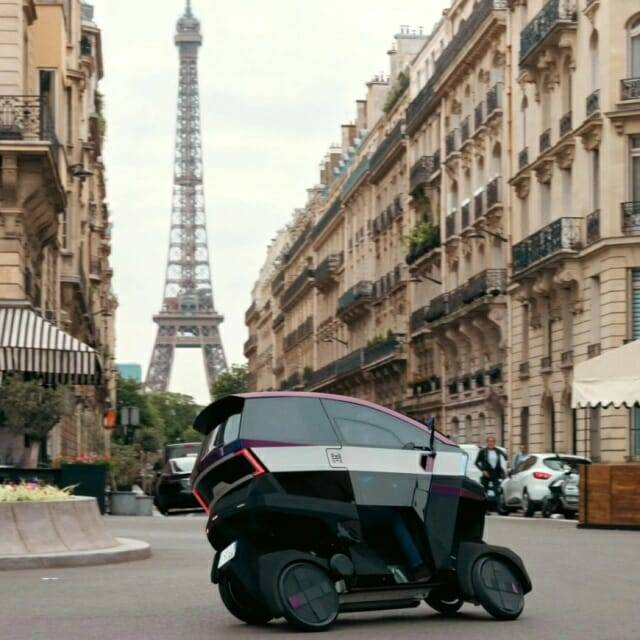 프랑스 전기 모빌리티 AE이모션이 오토바이처럼 기울어지는 사륜차의 사전 주문을 시작했다. (사진=AE모션)