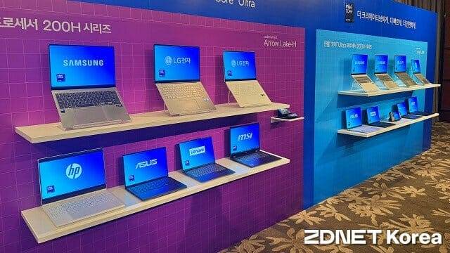 주요 제조사가 국내 시장에 출시한 AI PC 신제품. (사진=지디넷코리아)