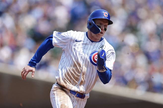 <yonhap photo-1798="">올 시즌 시카고 컵스 히트상품으로 떠오른 피트 크로우-암스트롱. [AFP=연합뉴스]</yonhap>