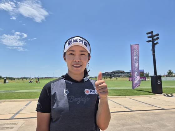 여자 PGA 챔피언십에 참가한 김수지. 성호준 기자