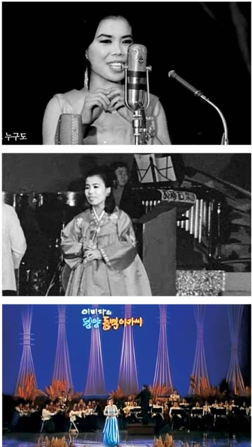 (위 사진부터)1959년 ‘열아홉 순정’으로 데뷔한 이미자는 파병 위문 공연, 평양 공연 등 의미있는 무대를 꾸몄다.