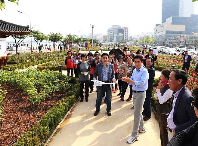 2017년 5월 영일대장미원 개장식모습[포항시 제공]