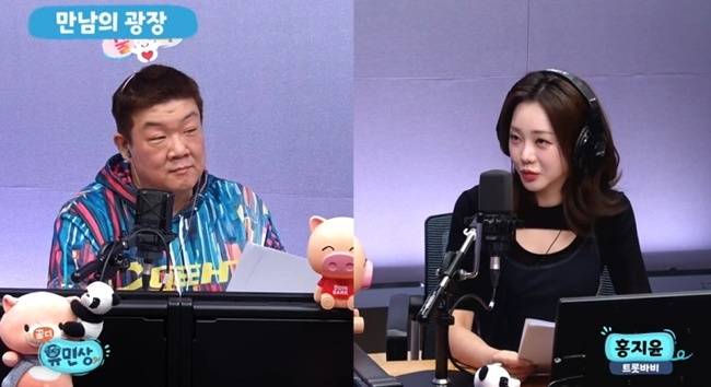 왼쪽부터 유민상, 홍지윤/SBS 러브FM ‘유민상의 배고픈 라디오’