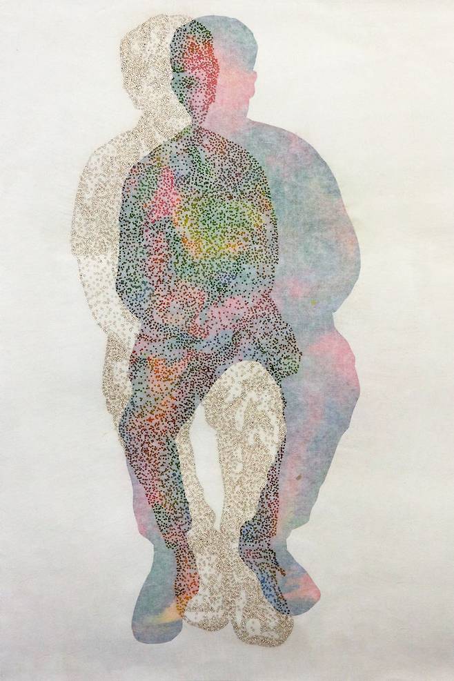 30년 차이1 2024 62x73cm Incense, Mixed media on hanji paper *재판매 및 DB 금지