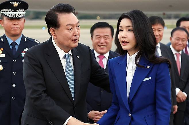 윤석열 전 대통령 부부. 연합뉴스