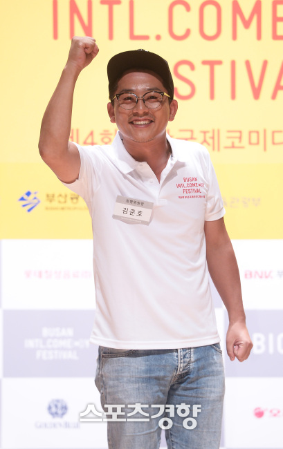 부산국제코미디페스티벌 조직위원장 자격으로 페스티벌 기자간담회에 참석한 김준호. 사진 스포츠경향DB