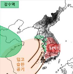 19일 오후 날씨 모식도(사진=기상청)