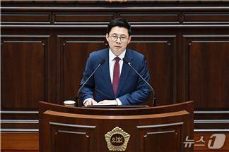 5분 발언 중인 송우현 부산시의원(시의회 제공. 재판매 및 DB 금지)