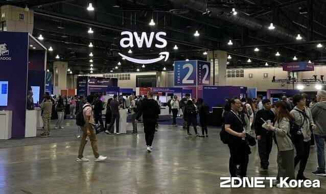 'AWS 리인포스 2025' 엑스포 전경.