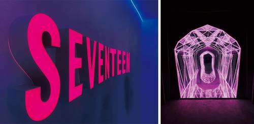 ‘세븐틴 에어비앤비 체험’ 공간 사진. 공간에 입장하면 가장 먼저 ‘캐럿 터널’이 등장한다.(사진 에어비앤비)