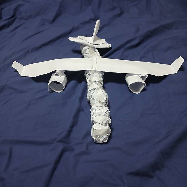 만들기) 조카와 같이 만든 종이 비행기