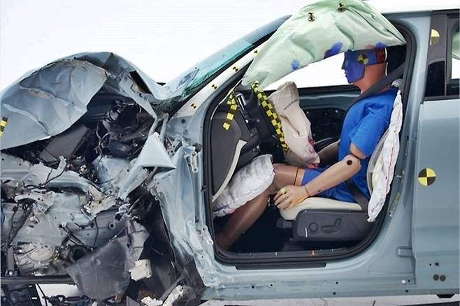 볼보 XC40 충돌테스트 자료 [사진출처=IIHS]