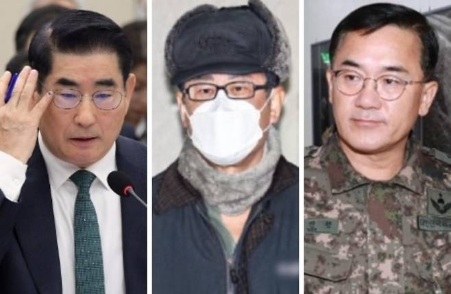 김용현 전 국방부 장관, 노상원 전 국군정보사령관, 여인형 전 국군방첩사령관. 윤창원·박종민 기자·연합뉴스
