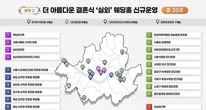 실외 공공예식장 위치도 [서울시 제공. 재판매 및 DB 금지]