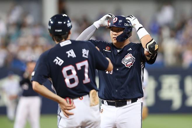 역전타를 날린 두산 김기연 [두산 베어스 제공. 재판매 및 DB 금지]