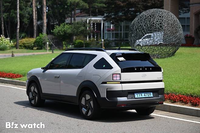 현대자동차의 수소전기차 '디 올 뉴 넥쏘' 후면./사진=이명근 기자 qwe123@