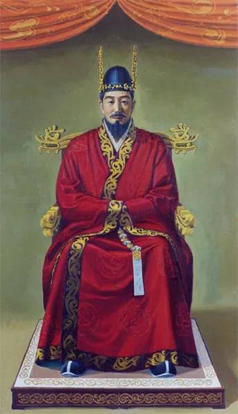 최웅 화백이 그린 백제 무왕의 정부표준영정(2001).