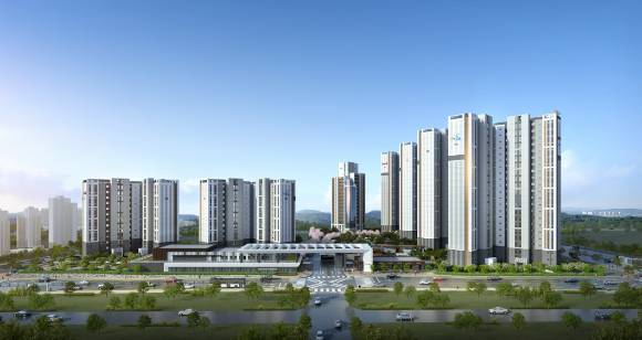 '고덕 자연앤 하우스디' 투시도 [사진=대보건설]