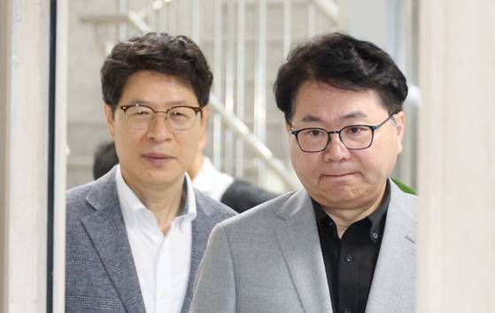 이한주 국정기획위원장이 20일 오전 서울 종로구 정부서울청사 창성동 별관에서 열린 검찰청 업무보고에 참석하고 있다. 뉴스1