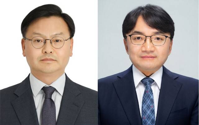 왼쪽부터 김성범 해양수산부 차관, 김광용 행정안전부 재난안전본부장. 대통령실 제공