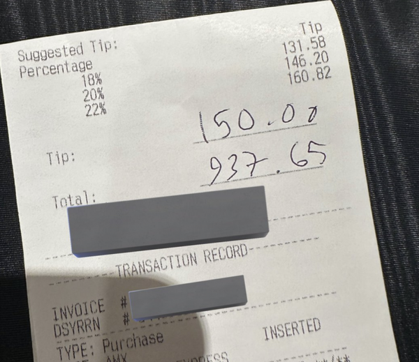 디즈니랜드 아침 식사 영수증,. 존 론애롤 톨킨의 엑스.