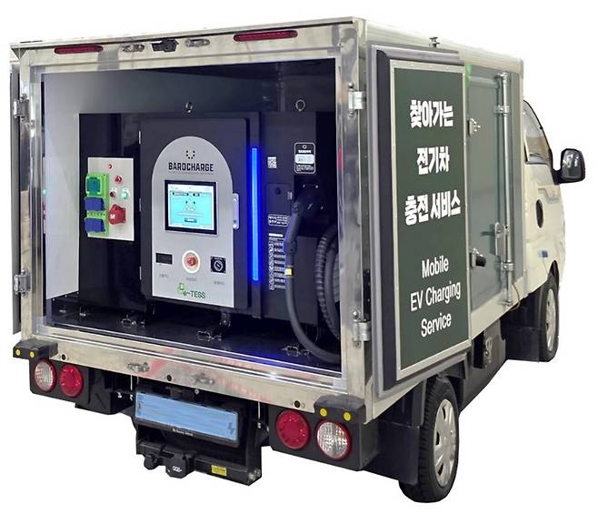 120kW 이동형 ESS 전기차 충전 장치 'MC-200'/사진제공=이테스