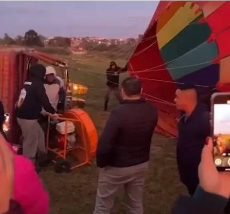 추락한 브라질 열기구. G1