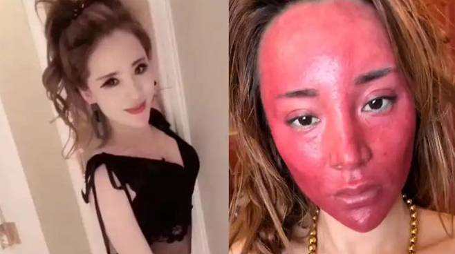 [서울=뉴시스]최근 중국 온라인 커뮤니티를 통해 22년간 화장을 제대로 지우지 않았다는 37세 여성 A씨의 사연이 전해지며 누리꾼들의 충격을 자아냈다.(사진=好看视频) *재판매 및 DB 금지
