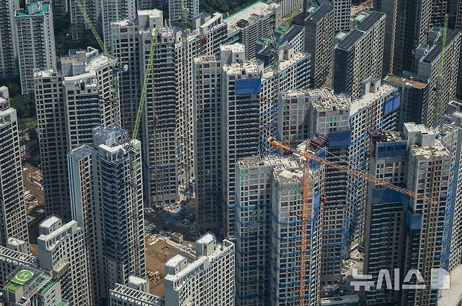 서울시내 아파트 공사현장. 뉴시스 자료사진.