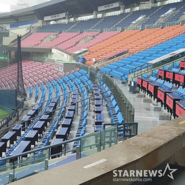 20일 LG-두산전이 취소된 잠실야구장. /사진=김동윤 기자