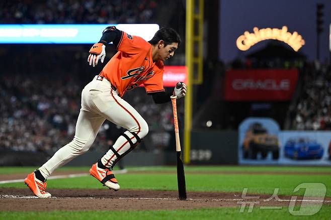 샌프란시스코 자이언츠 이정후는 21일(한국시간) 열린 2025 메이저리그 보스턴 레드삭스전에서 4타수 무안타를 기록했다. ⓒ 로이터=뉴스1