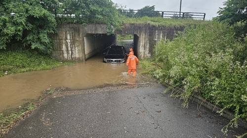 일산 차량 침수 현장 (사진제공:경기도소방재난본부)