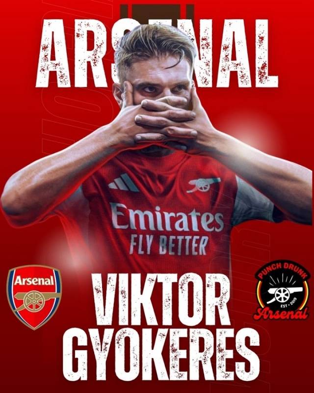 ‘괴물’ 빅터 요케레스는 무조건 아스날만 바라본다. 사진=펀치 드렁크 아스날 SNS