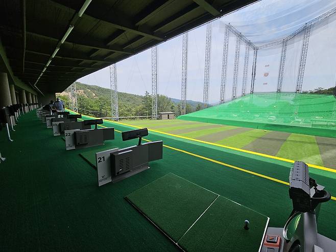 워커힐 골프클럽 타석에서 바라본 전경.