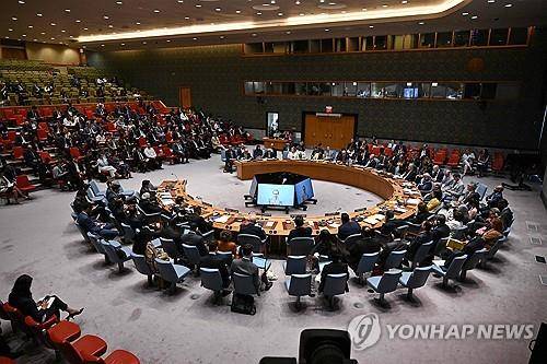 유엔 안보리 이란 긴급회의 [뉴욕 AFP=연합뉴스. 재판매 및 DB 금지]